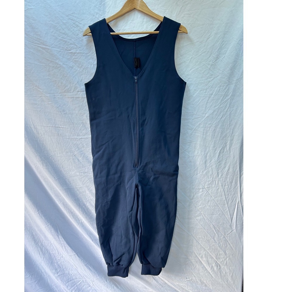 Vintage Odlo Of Norway Men's Cold Weather Base Layer Step In Zip-up Navy Medium